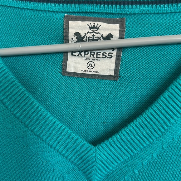 Express Men’s sweater in Teal, XL - Picture 2 of 2